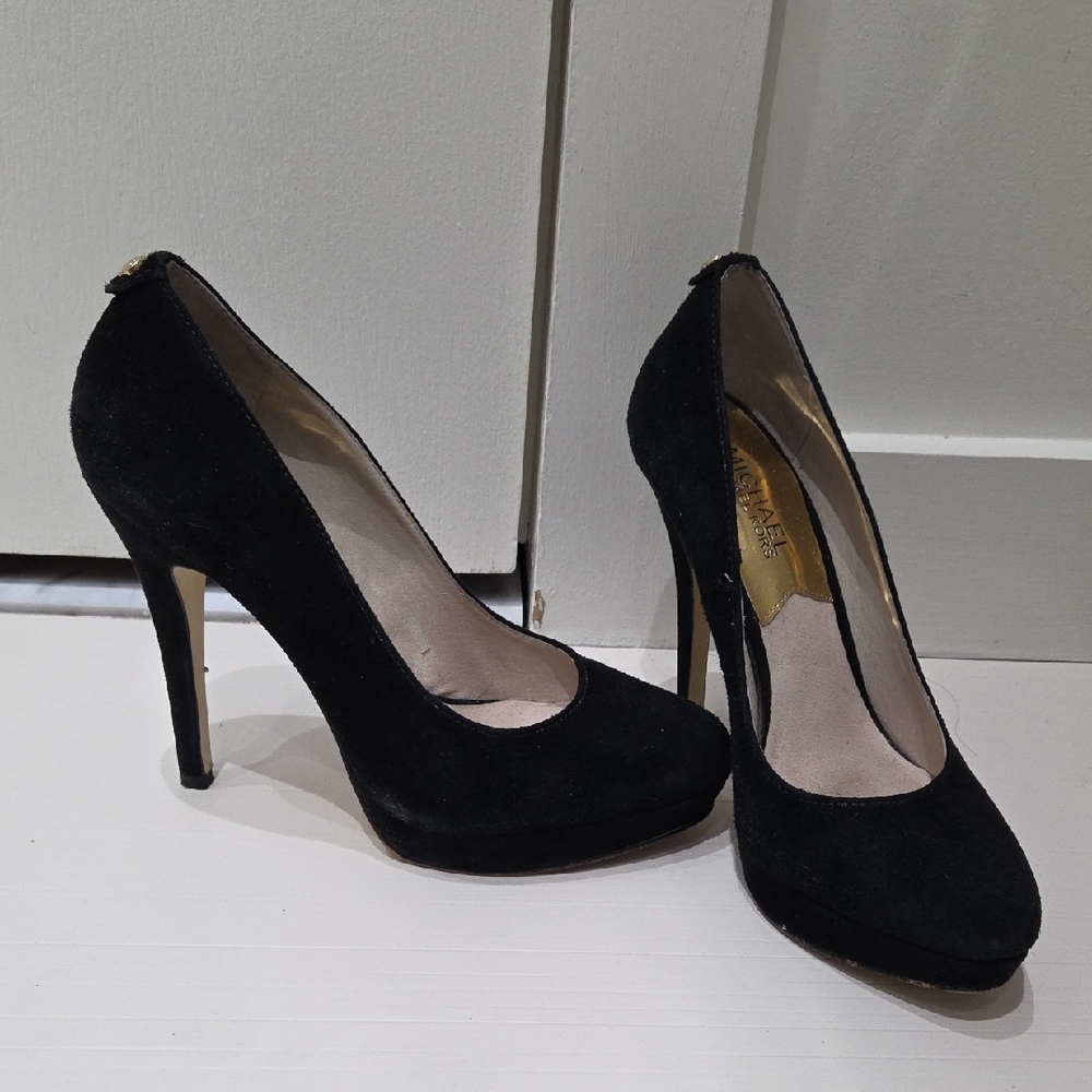 Michael Kors Black Suede Heels